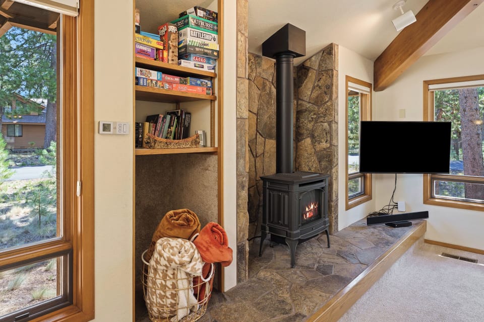 Gas Fireplace to keep warm