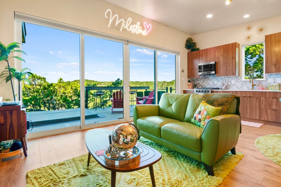 Large space for two with hill country views