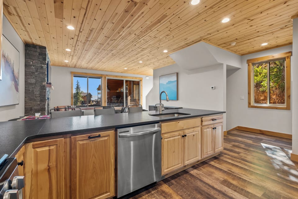 The open concept kitchen and living room keep all the action together!