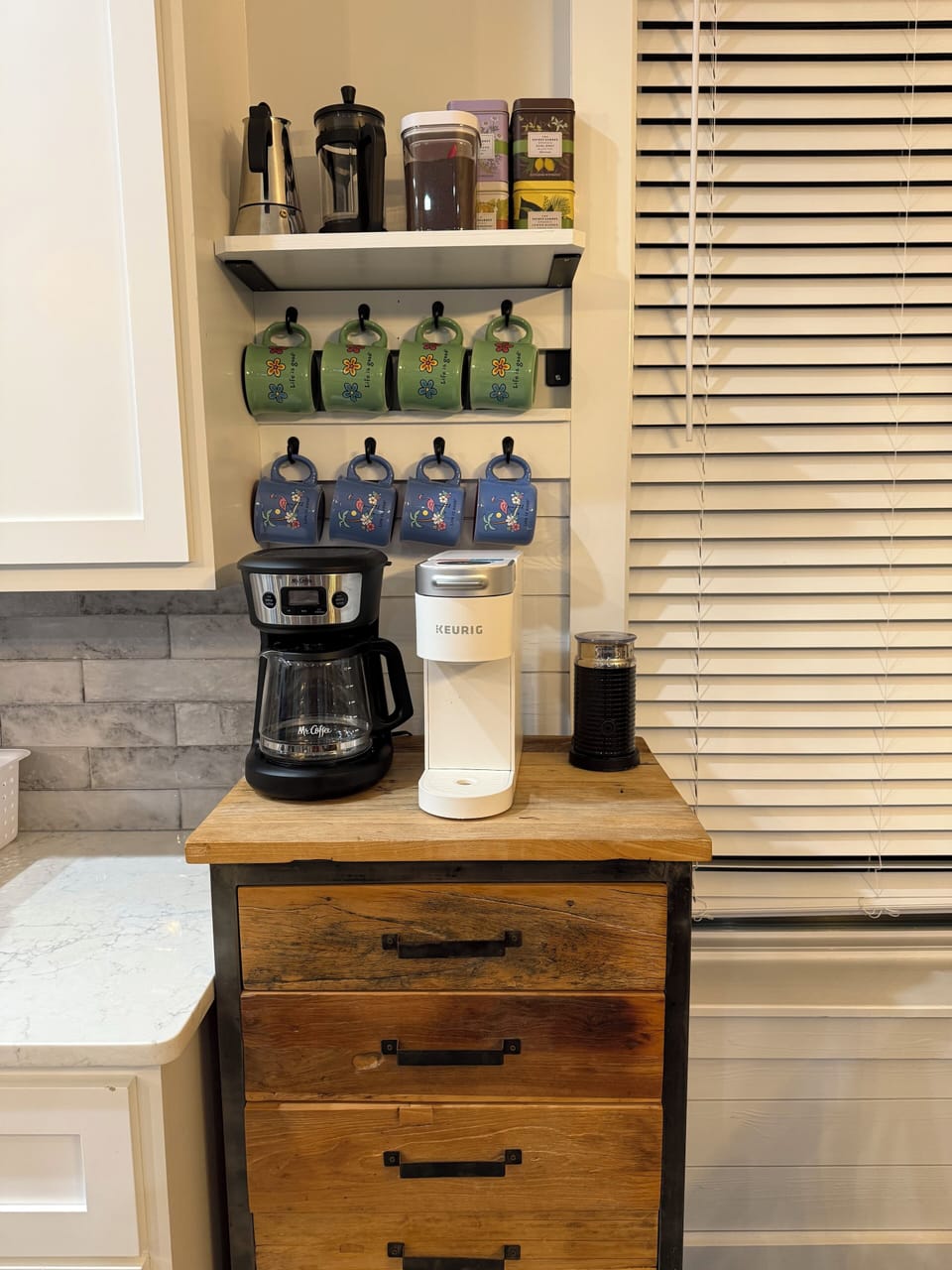 Coffee station-keurig-drip coffee-electric kettle-expresso maker-french press