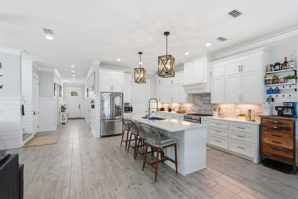 Gourmet kitchen with coffee station