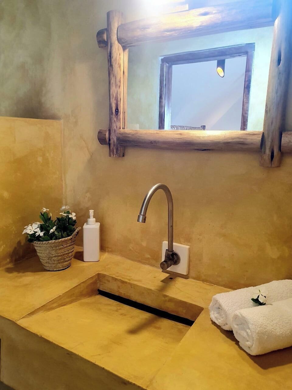 Shower, bidet, towels, soap