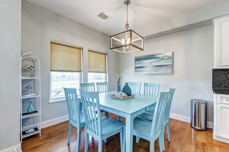 Dining room comfortably seats eight