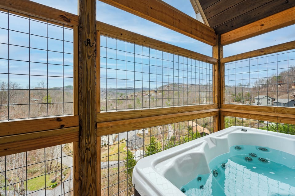 Indoor spa tub