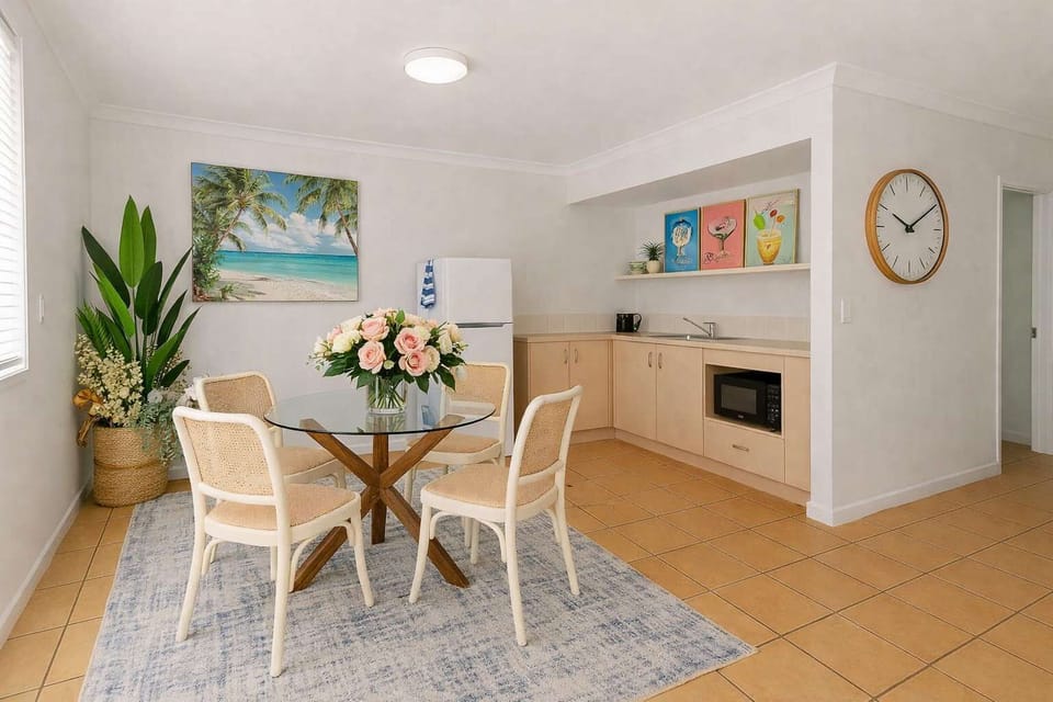 Open-plan dining for relaxed meals