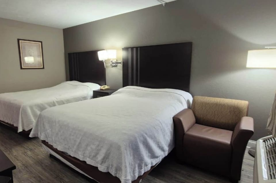 Room, 2 Queen Beds, Non Smoking | Iron/ironing board, free WiFi, bed sheets