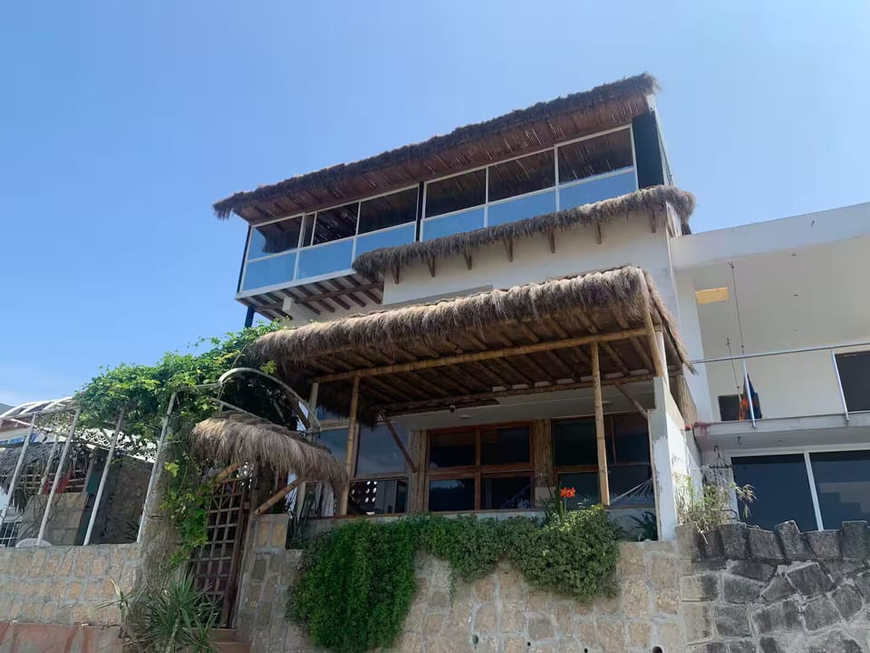 exterior of the house, the third floor is where the suite is located