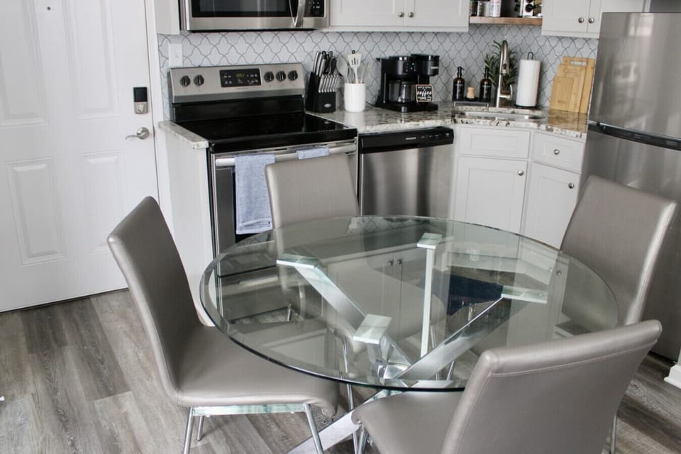 Dining Space: Bright and airy, perfect for morning coffee or intimate dinners with friends!