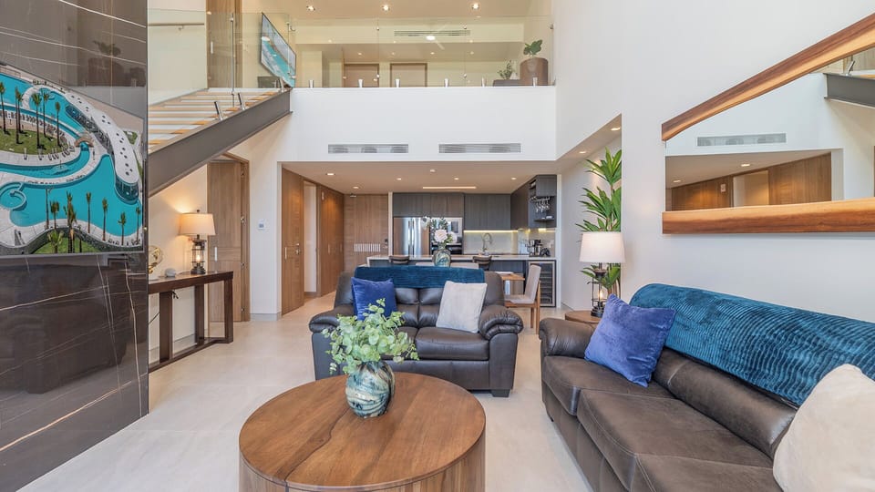 Modern Living Area with Large Smart TV