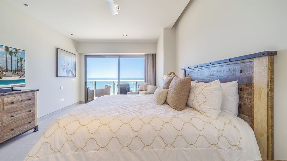 king sized bed in bedroom