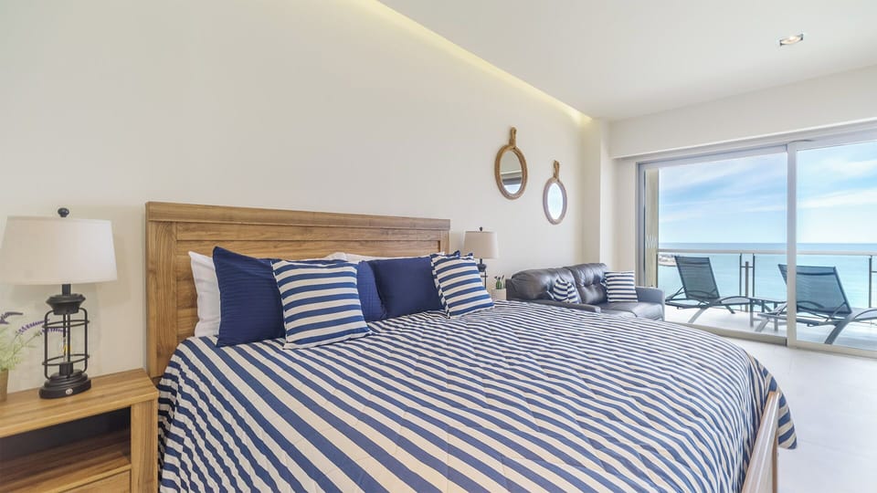The king sized bed