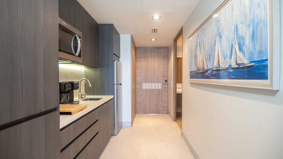 The kitchenette area