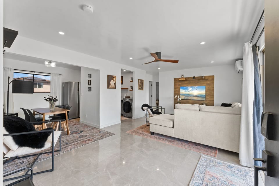 Bright living room with comfy seating