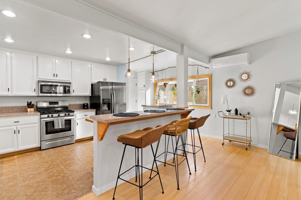 Bright dining space with room to gather