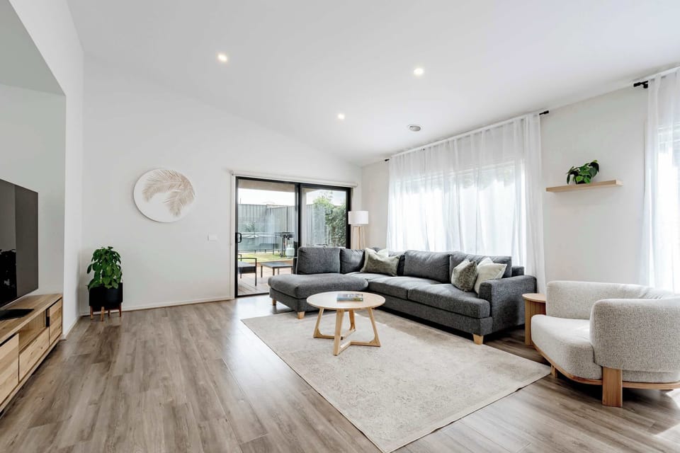 Spacious, light and airy living area with a north-facing aspect.