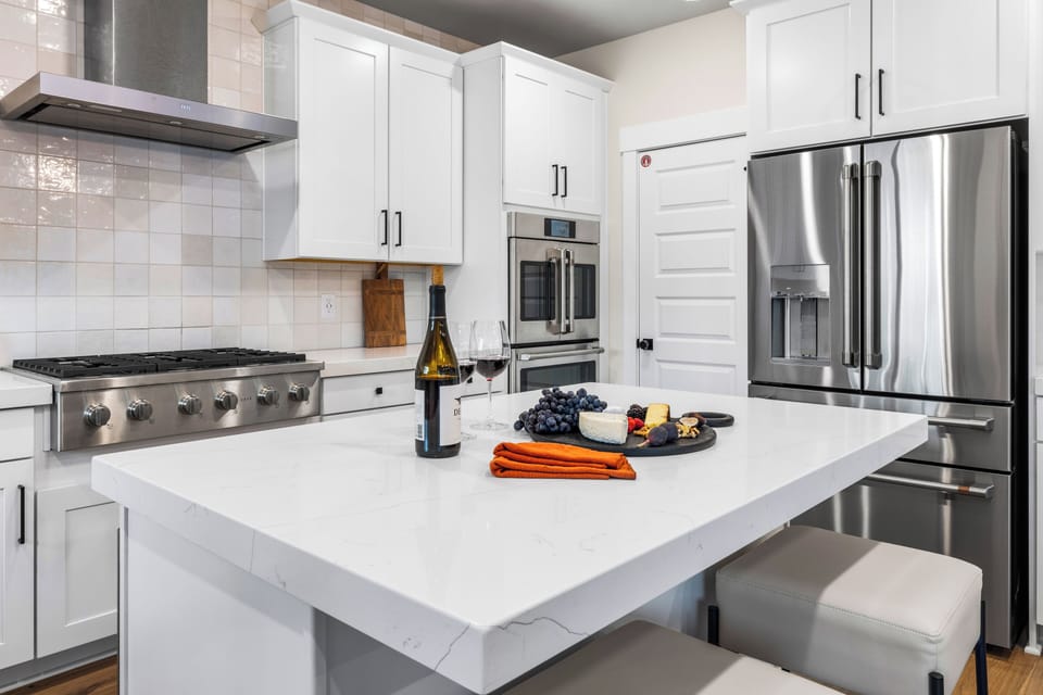 Gather, entertain, and create in this gourmet kitchen.