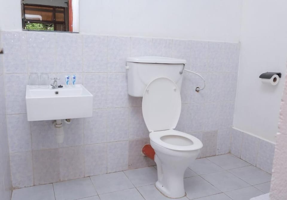 Deluxe Double Room, Garden View | Bathroom | Shower, slippers, towels, soap