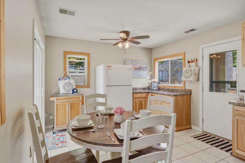 Cozy kitchen and dining nook with everything set for easy meals, morning coffee, and a relaxed start to your day.