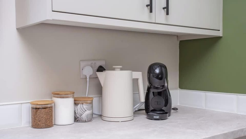 Fully stocked coffee and tea station for a great start to your day.