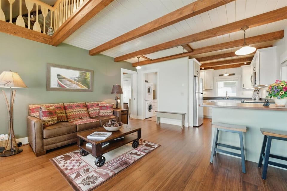 Relax in the main living space featuring warm décor and room to unwind.