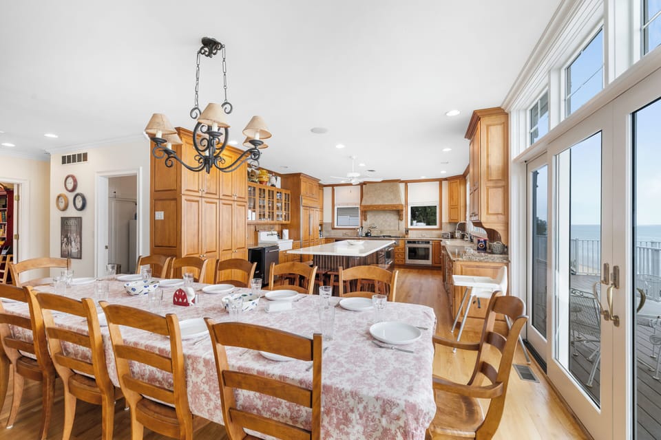 A chef's delight is this large kitchen with lots of counter space.