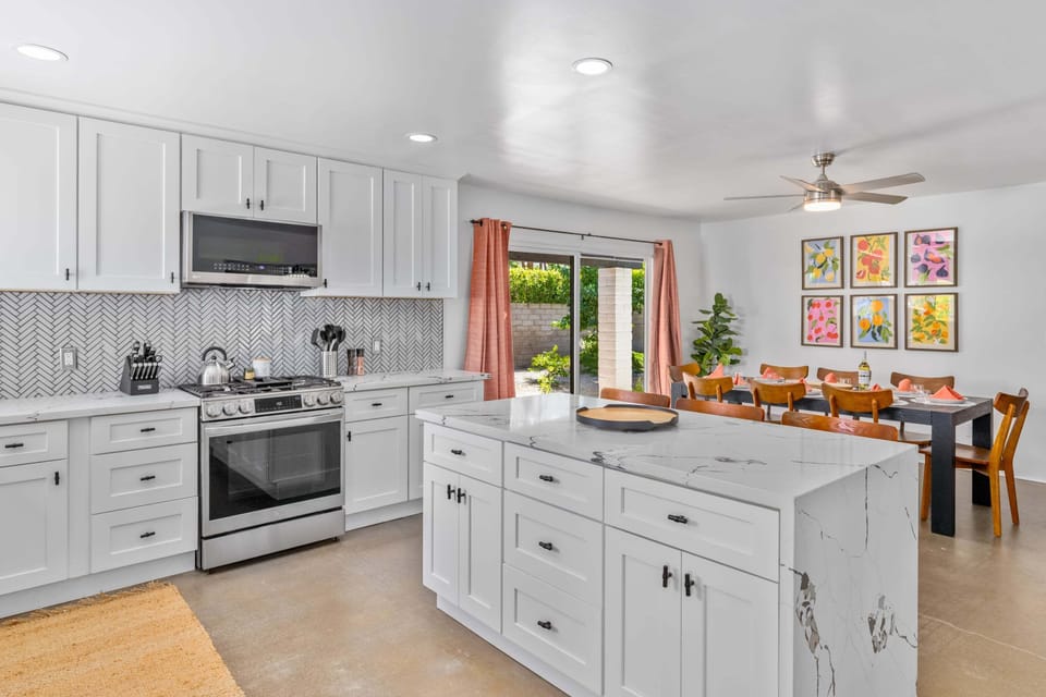 Bring the chef to enjoy the gorgeous Chef's kitchen