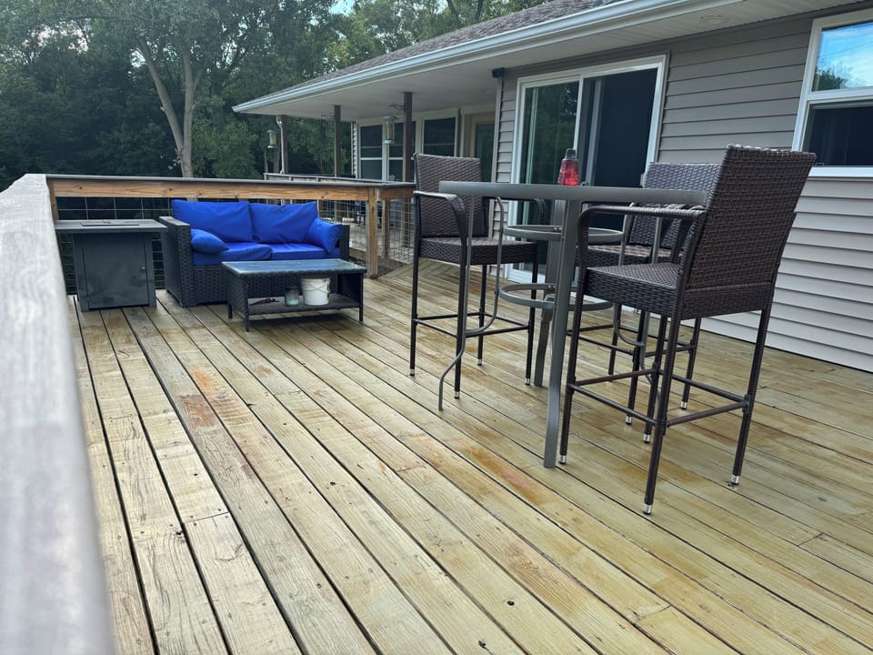 Deck off kitchen