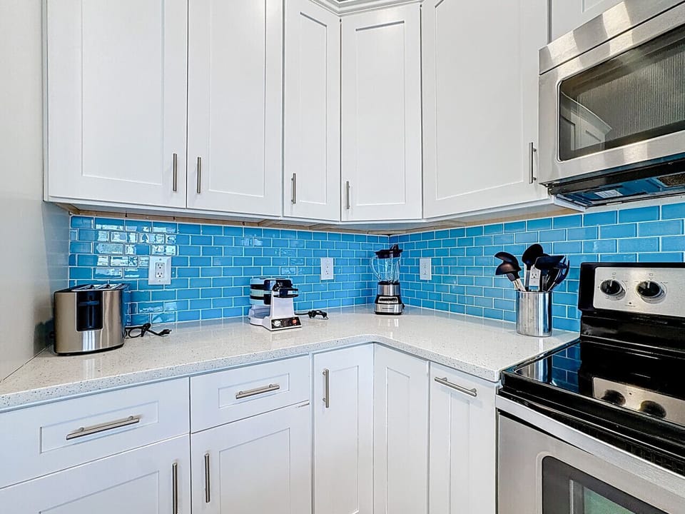Spacious kitchen corner with ample counter space