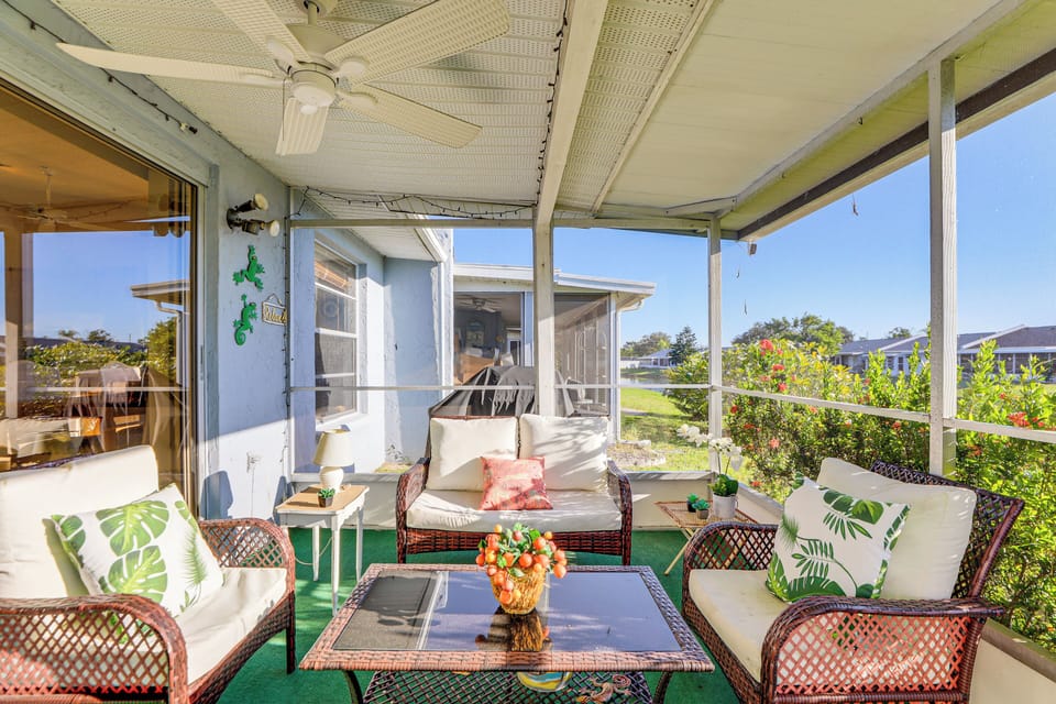 Bradenton Vacation Rental | 3BR | 2BA | 1,200 Sq Ft | 2 Steps to Access