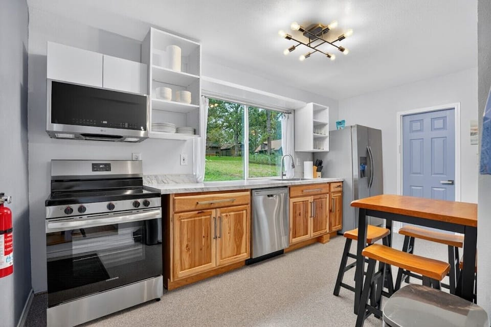 Whip up delicious meals in this charming kitchen