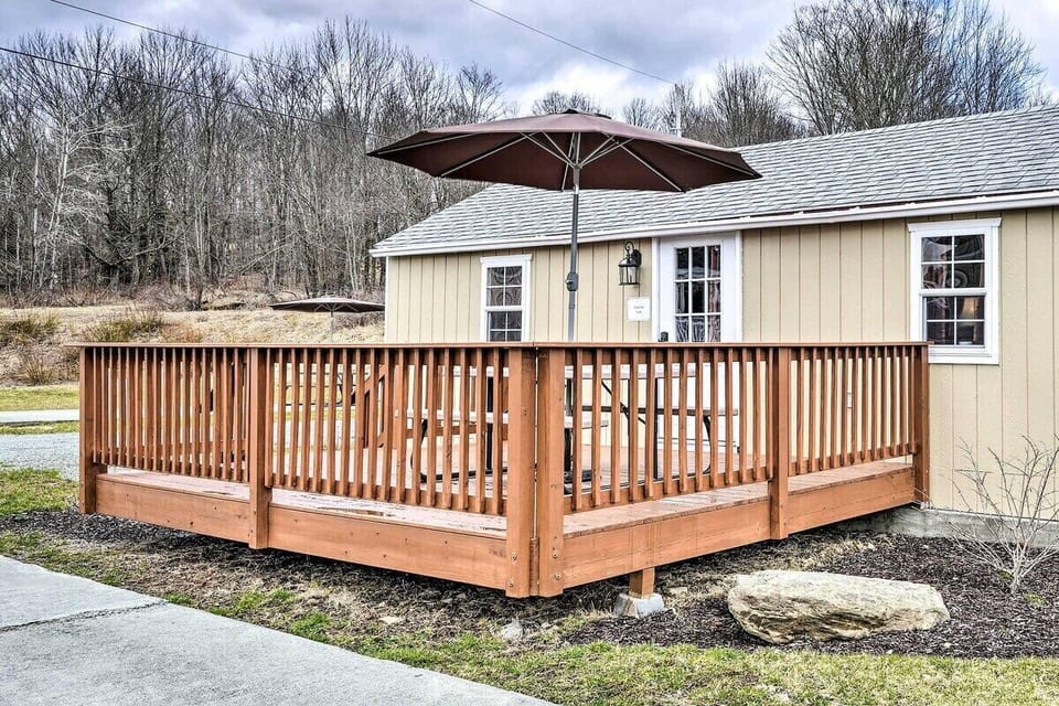 Step outside to enjoy the fresh air from the deck.