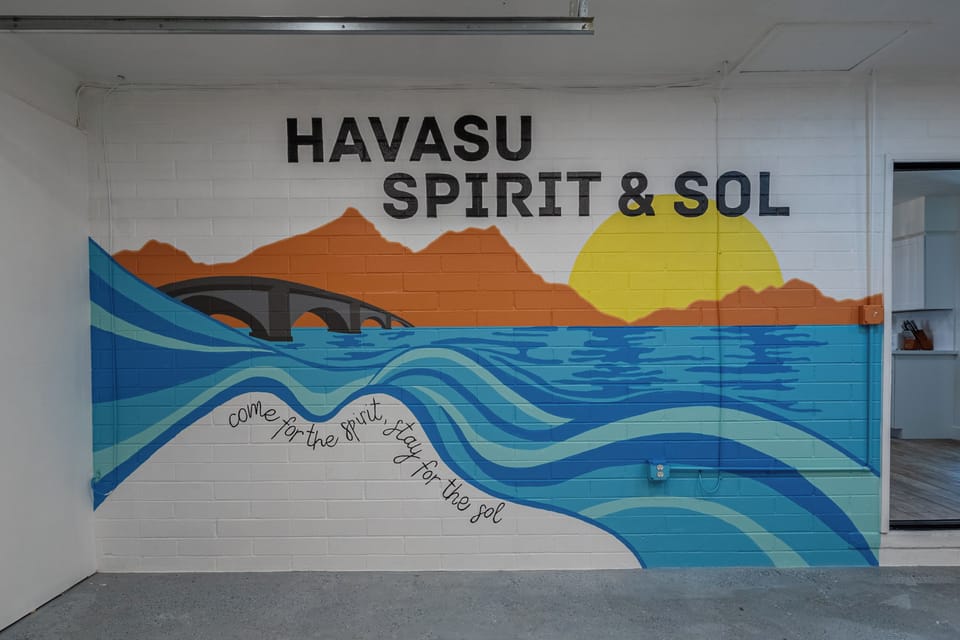 Havasu Spirit & Sol mural—the perfect backdrop for selfies and photos!