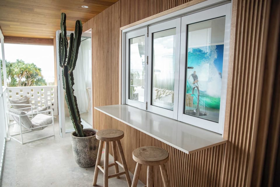 Balcony area with ocean views