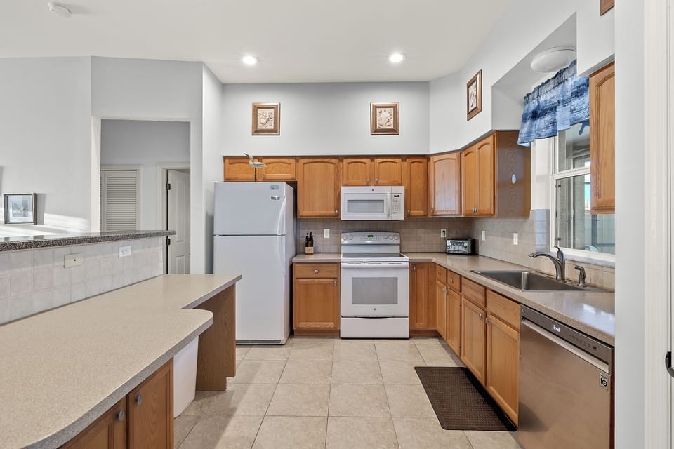 Kitchen with View of the Lanai