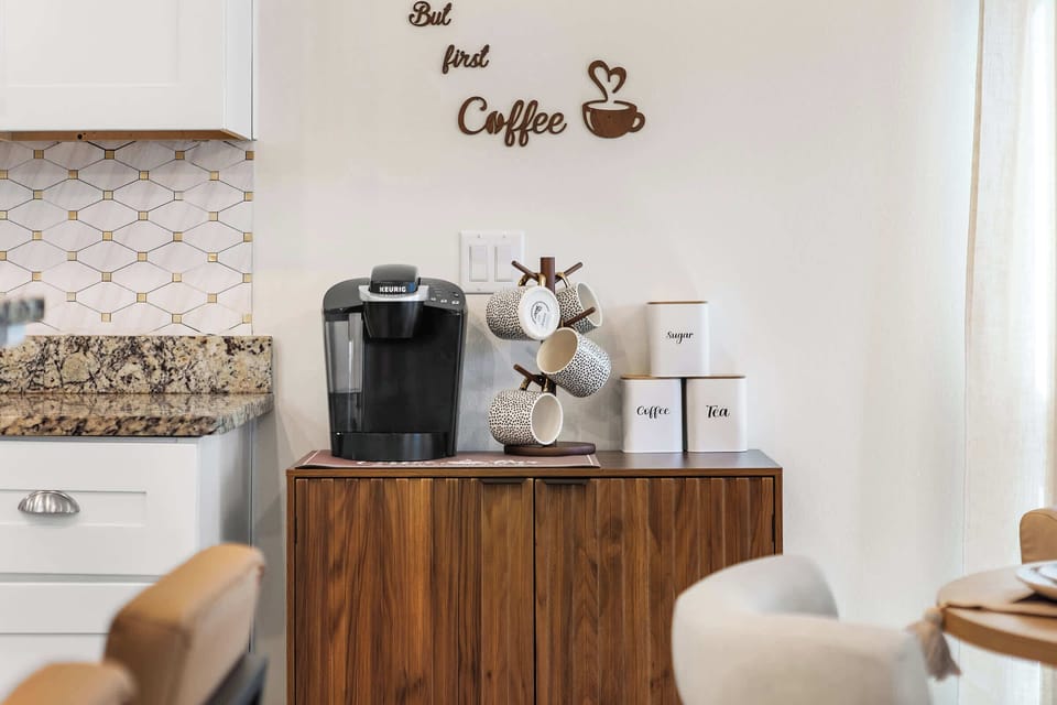 This coffee station is your official invitation to take it easy and sip on some perfection.
