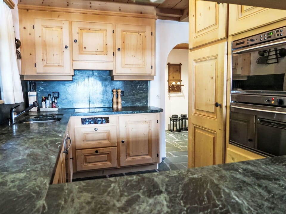 Kitchen, Countertop, Cabinetry, Wood, Flooring, Interior Design, Kitchen Appliance, Furniture, Floor, Kitchen Stove