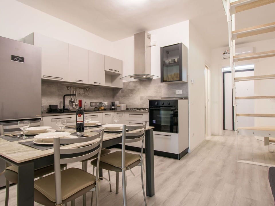 Furniture, Interior Design, Flooring, Floor, Wood, Ceiling, Room, Kitchen, Lighting, Apartment