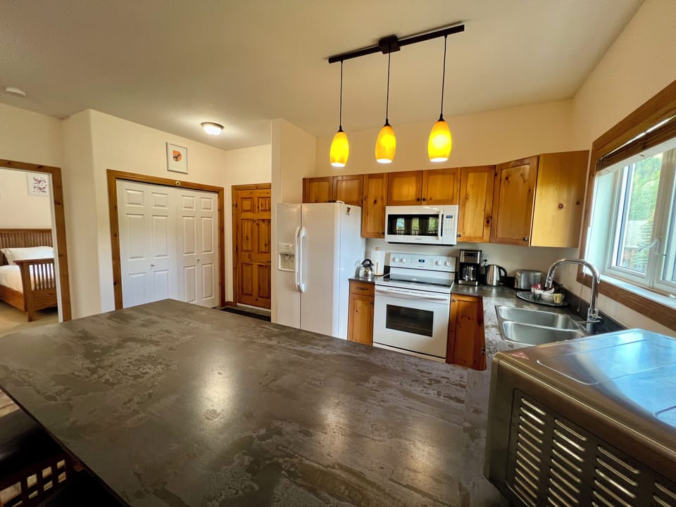 Fully stocked kitchen with everything you'll need to feed the crew.