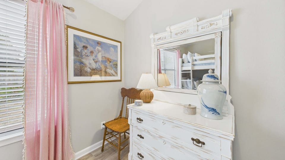 Guest bedroom with full-over-full bunk beds + twin trundle  and TV (sleeps 4)
