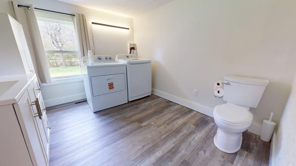 laundry in half bath
