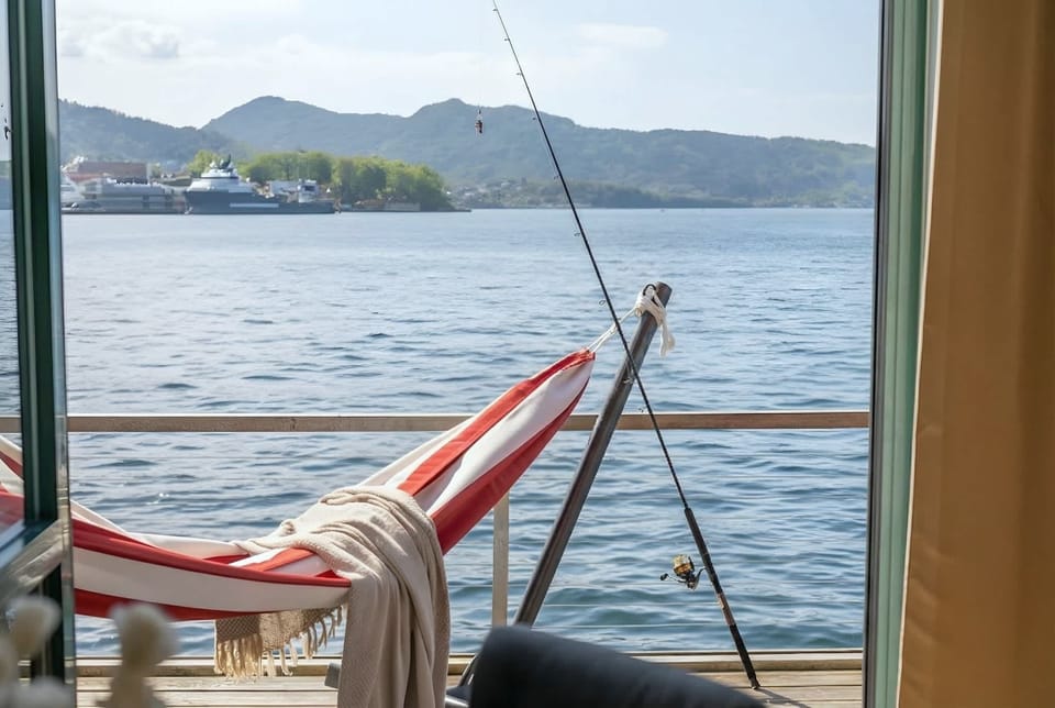 Relax on the waterfront terrace