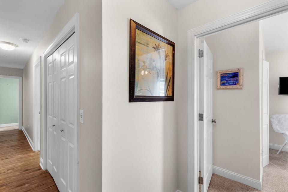 Down the hallway, you’ll find three bedrooms.