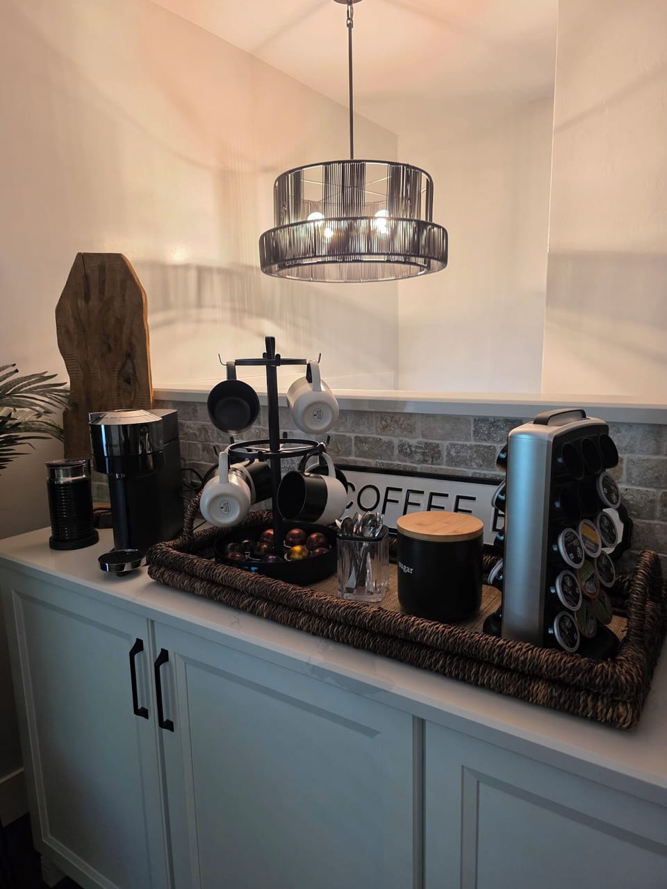 Coffee bar w/ Nespresso and Kuerig Machine 