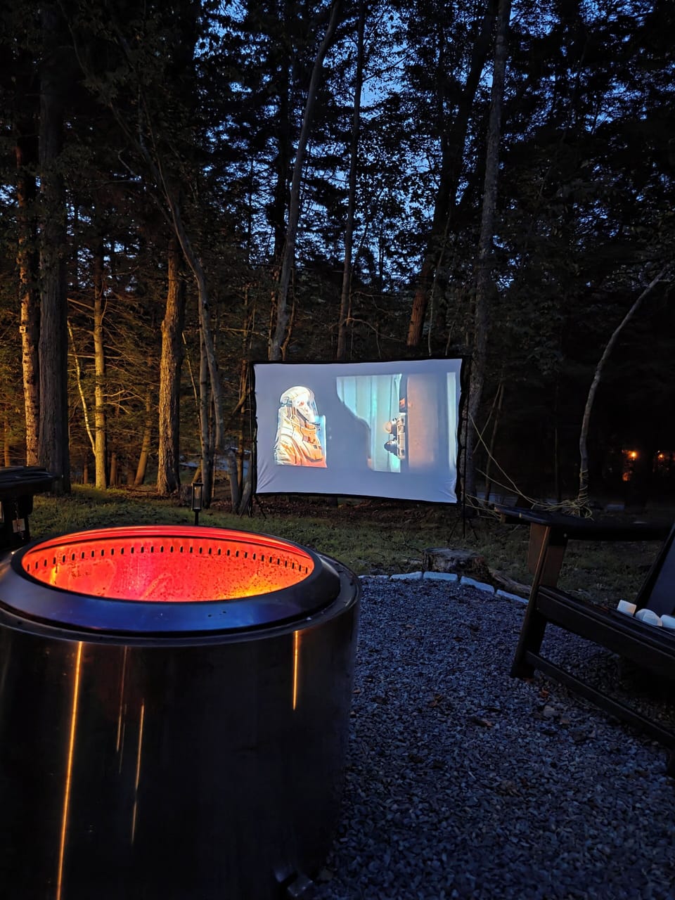 movie projector & 120ft  screen 