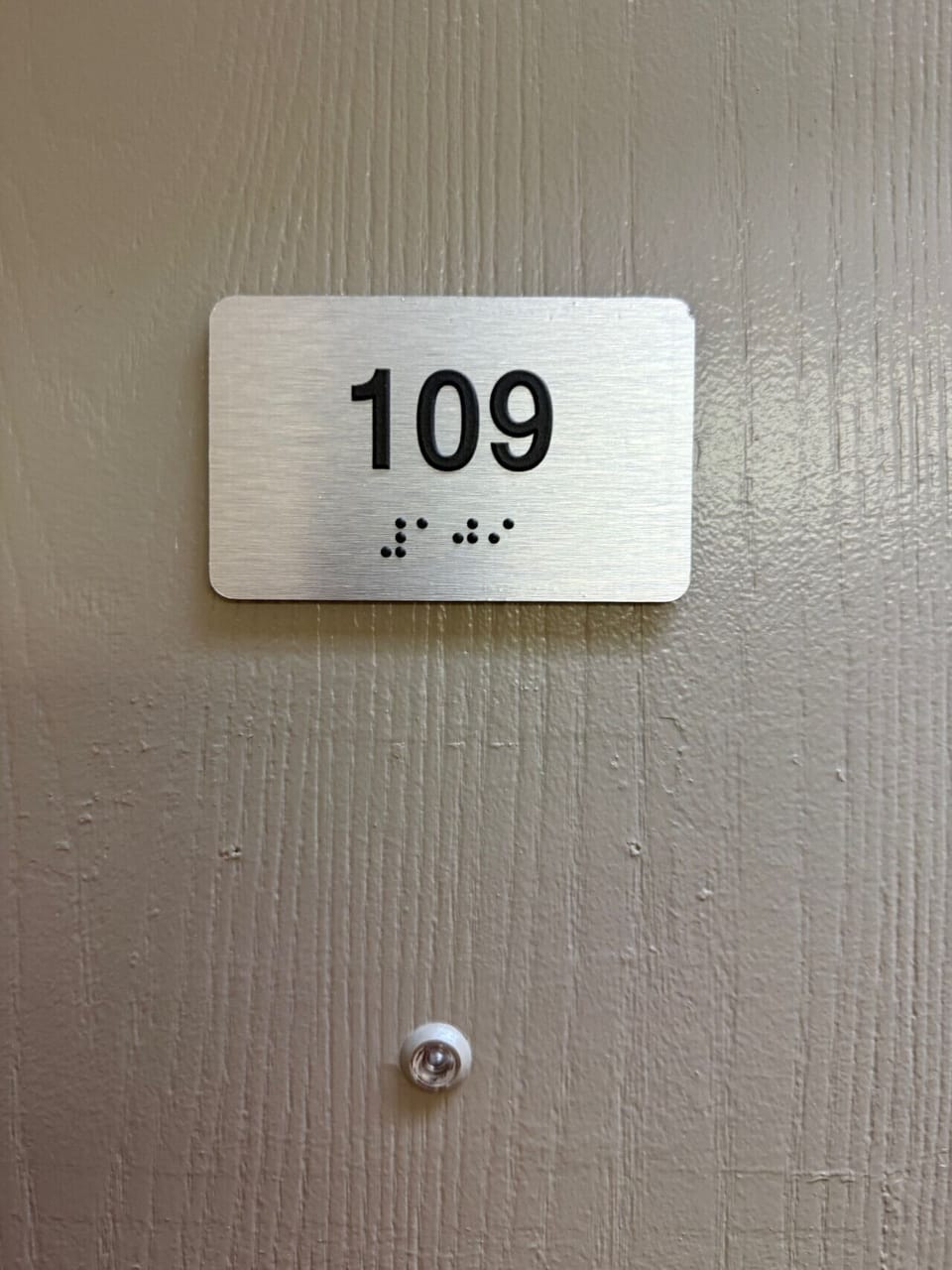 Numbered guest door offering clear identification for easy navigation.
