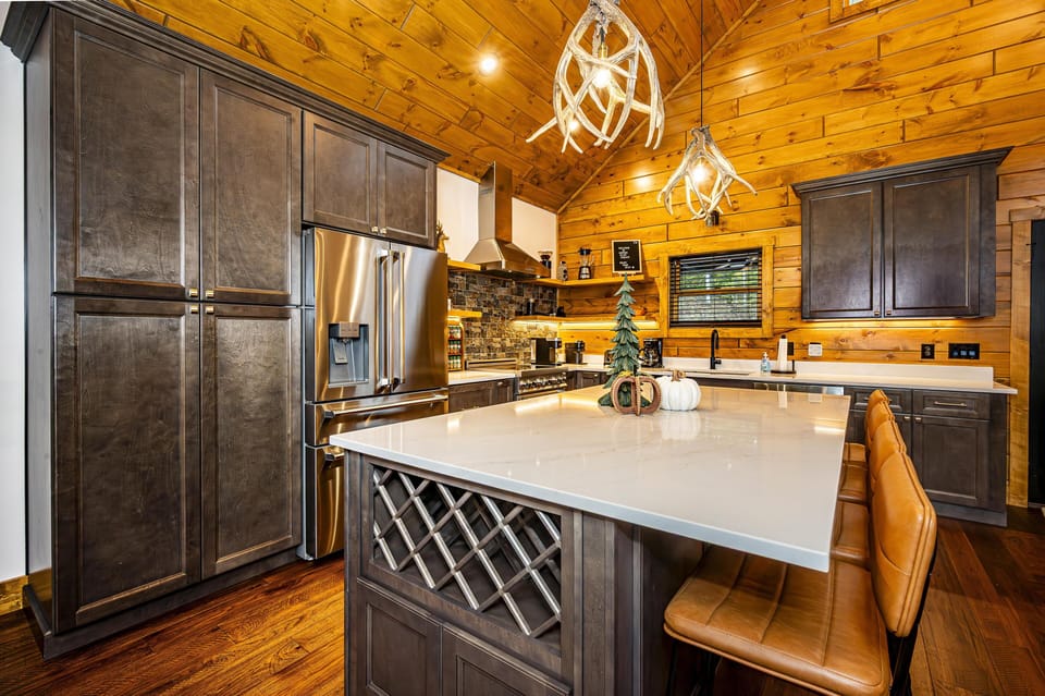 Cozy kitchen with rustic charm and modern amenities