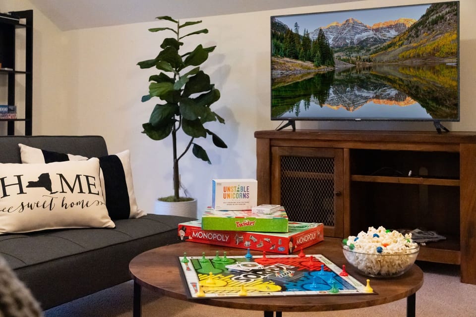 The third upstairs living room is perfect for family game nights! 