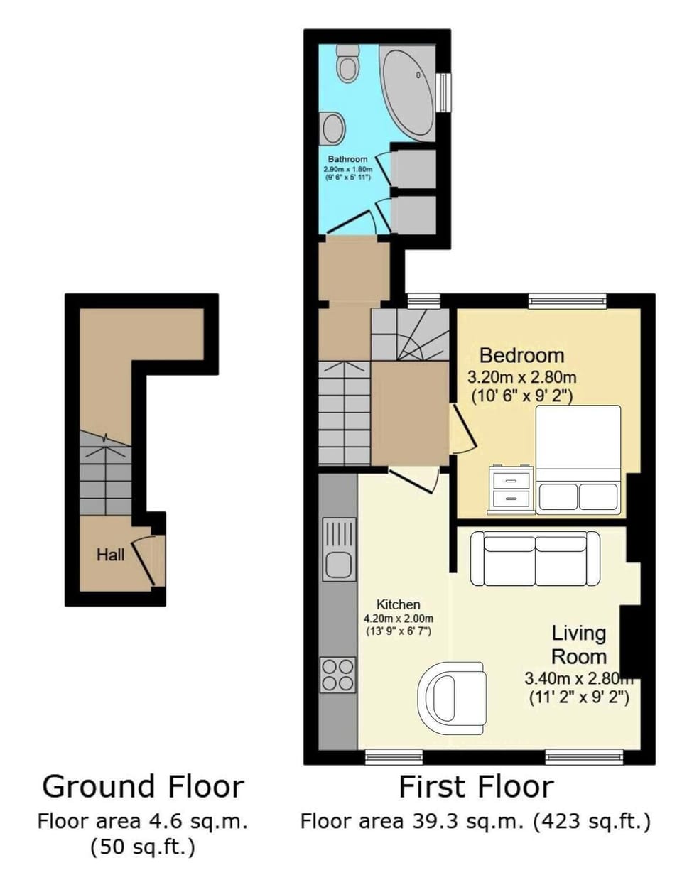  Floor plan of the apartment, providing a clear layout for guests