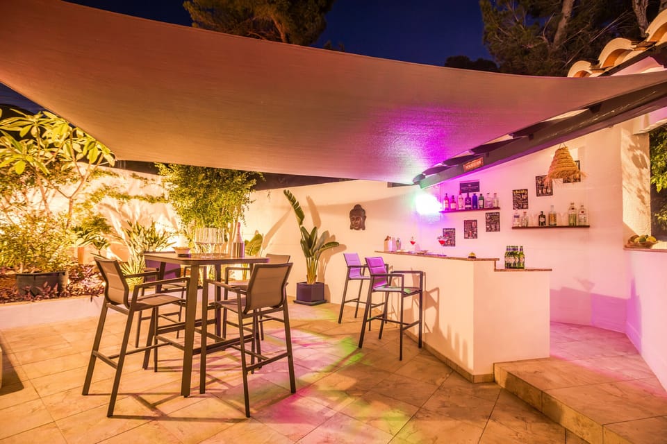 Outside Bar Area at Night