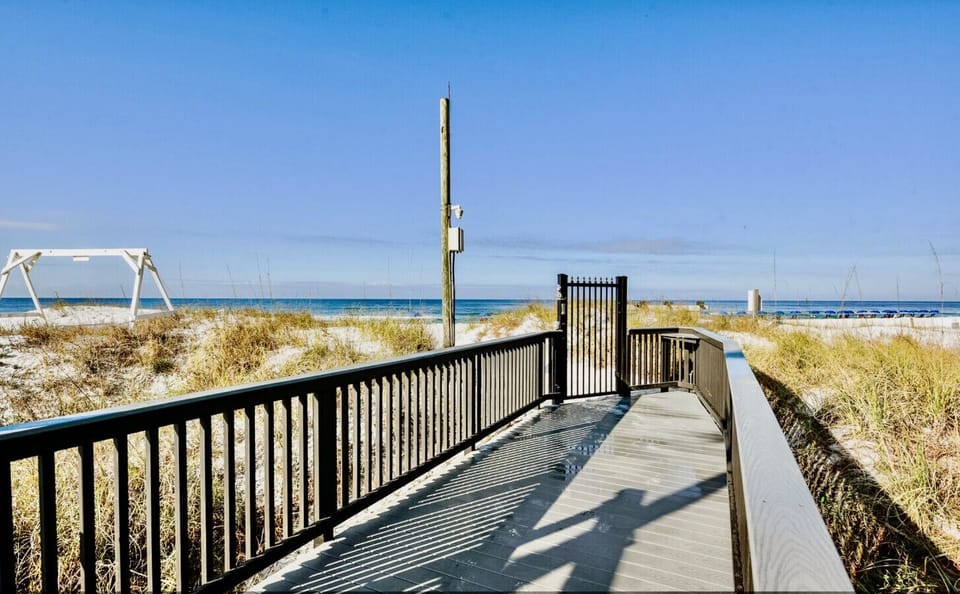 Private boardwalk with easy access to the emerald Gulf waters